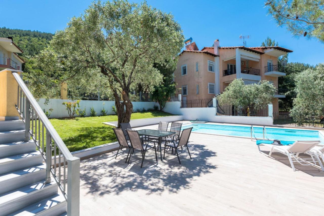 Louloudis Pool Villa Skala Rachoni  エクステリア 写真