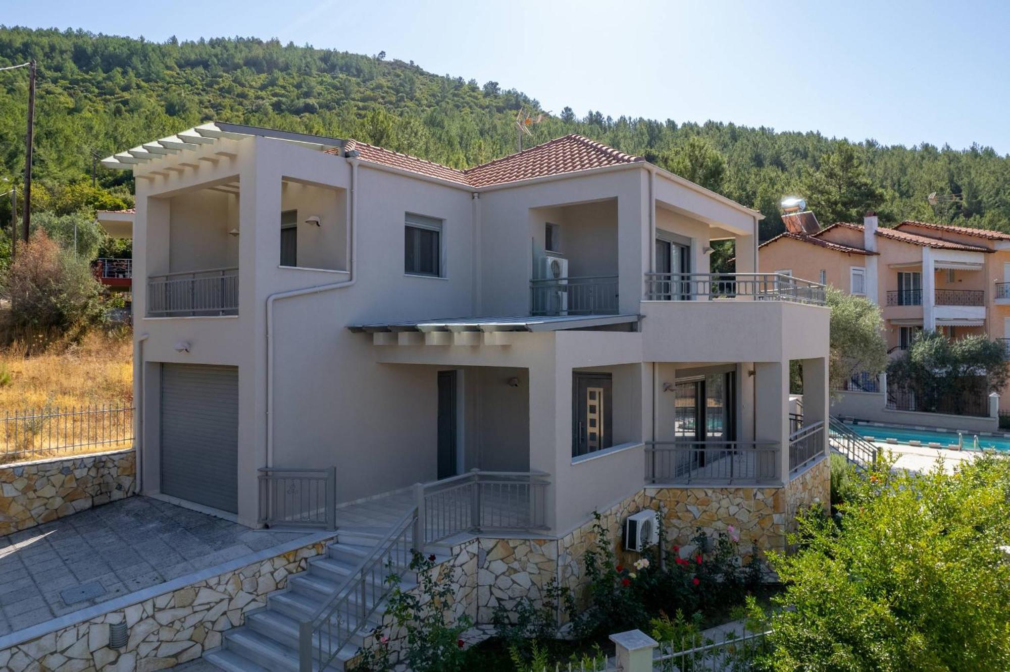 Louloudis Pool Villa Skala Rachoni  エクステリア 写真